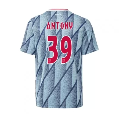 Niño Fútbol Camiseta Antony #39 2ª Equipación Azul 2020/21 La Camisa Chile