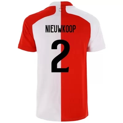 Niño Fútbol Camiseta Bart Nieuwkoop #2 1ª Equipación Roja Blanco 2020/21 La Camisa Chile