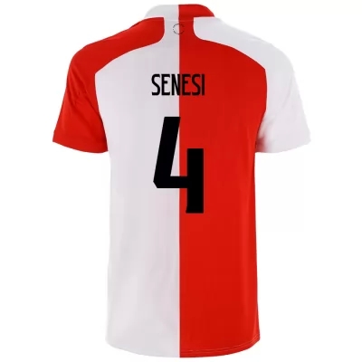 Niño Fútbol Camiseta Marcos Senesi #4 1ª Equipación Roja Blanco 2020/21 La Camisa Chile