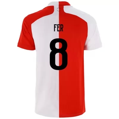 Niño Fútbol Camiseta Leroy Fer #8 1ª Equipación Roja Blanco 2020/21 La Camisa Chile