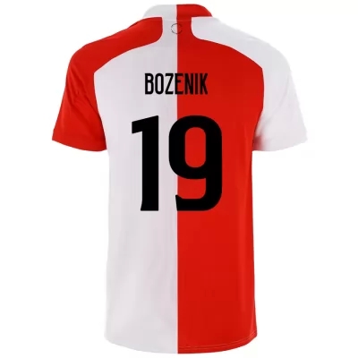 Niño Fútbol Camiseta Robert Bozenik #19 1ª Equipación Roja Blanco 2020/21 La Camisa Chile