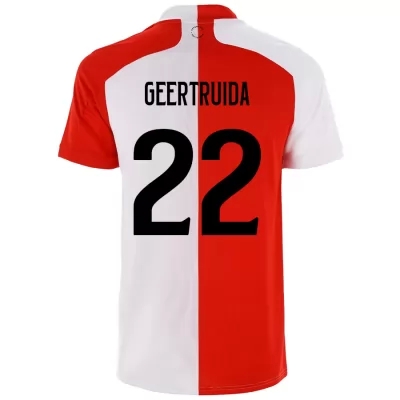 Niño Fútbol Camiseta Lutsharel Geertruida #22 1ª Equipación Roja Blanco 2020/21 La Camisa Chile