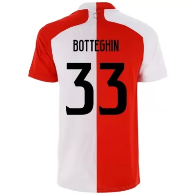 Niño Fútbol Camiseta Eric Botteghin #33 1ª Equipación Roja Blanco 2020/21 La Camisa Chile