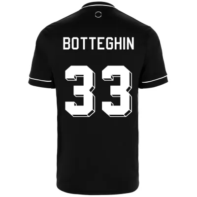 Niño Fútbol Camiseta Eric Botteghin #33 2ª Equipación Negra 2020/21 La Camisa Chile