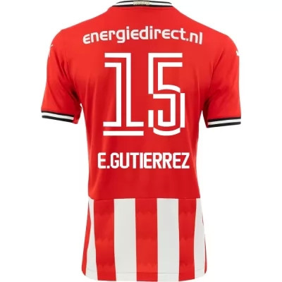 Niño Fútbol Camiseta Erick Gutierrez #15 1ª Equipación Roja 2020/21 La Camisa Chile