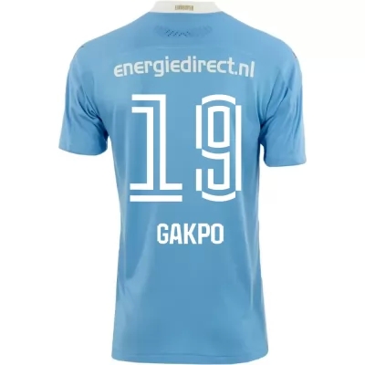 Niño Fútbol Camiseta Cody Gakpo #19 2ª Equipación Azul 2020/21 La Camisa Chile