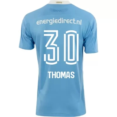 Niño Fútbol Camiseta Ryan Thomas #30 2ª Equipación Azul 2020/21 La Camisa Chile