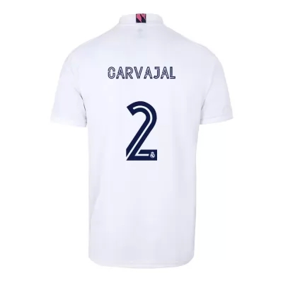 Niño Fútbol Camiseta Daniel Carvajal #2 1ª Equipación Blanco 2020/21 La Camisa Chile