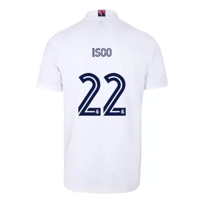 Niño Fútbol Camiseta Isco #22 1ª Equipación Blanco 2020/21 La Camisa Chile
