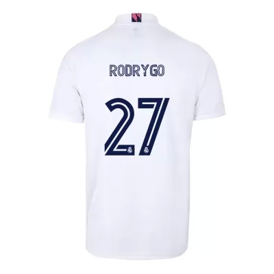 Niño Fútbol Camiseta Rodrygo #27 1ª Equipación Blanco 2020/21 La Camisa Chile