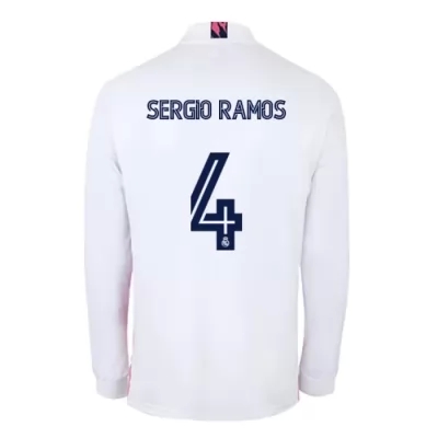 Niño Fútbol Camiseta Sergio Ramos #4 1ª Equipación Blanco 2020/21 La Camisa Chile