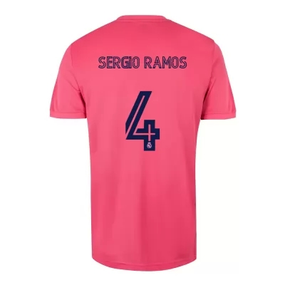 Niño Fútbol Camiseta Sergio Ramos #4 2ª Equipación Rosado 2020/21 La Camisa Chile