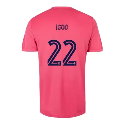 Niño Fútbol Camiseta Isco #22 2ª Equipación Rosado 2020/21 La Camisa Chile