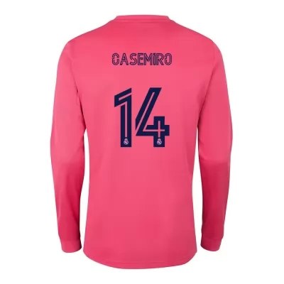 Niño Fútbol Camiseta Casemiro #14 2ª Equipación Rosado 2020/21 La Camisa Chile