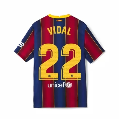 Niño Fútbol Camiseta Arturo Vidal #22 1ª Equipación Rojo Azul 2020/21 La Camisa Chile