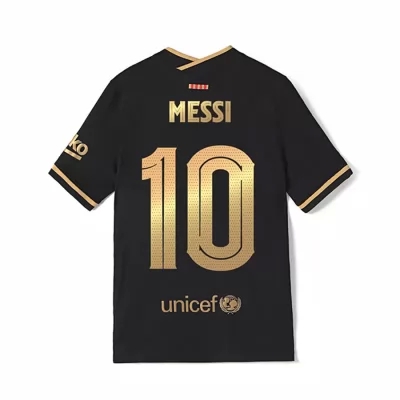 Niño Fútbol Camiseta Lionel Messi #10 2ª Equipación Negra 2020/21 La Camisa Chile