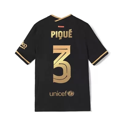 Niño Fútbol Camiseta Gerard Pique #3 2ª Equipación Negra 2020/21 La Camisa Chile