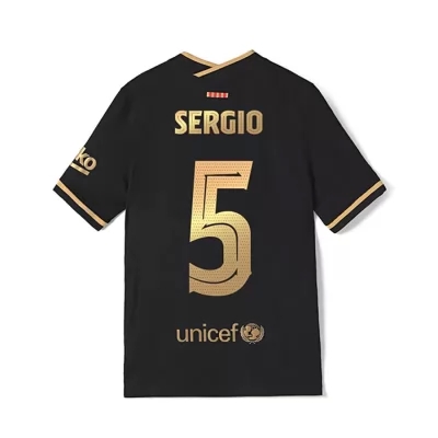 Niño Fútbol Camiseta Sergio Busquets #5 2ª Equipación Negra 2020/21 La Camisa Chile