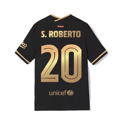 Niño Fútbol Camiseta Sergi Roberto #20 2ª Equipación Negra 2020/21 La Camisa Chile