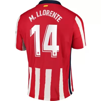 Niño Fútbol Camiseta Marcos Llorente #14 1ª Equipación Roja 2020/21 La Camisa Chile