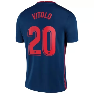 Niño Fútbol Camiseta Vitolo #20 2ª Equipación Azul Real 2020/21 La Camisa Chile