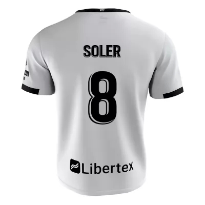 Niño Fútbol Camiseta Carlos Soler #8 1ª Equipación Blanco 2020/21 La Camisa Chile