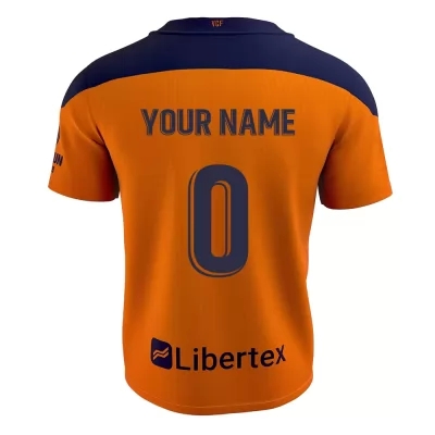 Niño Fútbol Camiseta Tu Nombre #0 2ª Equipación Naranja 2020/21 La Camisa Chile