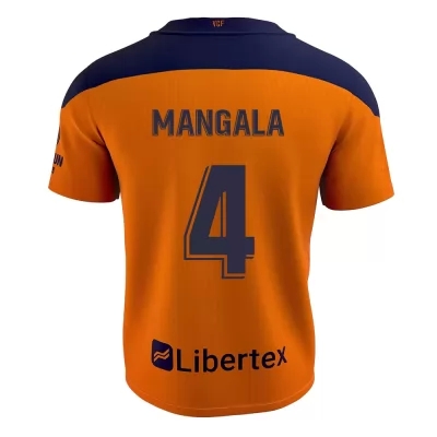 Niño Fútbol Camiseta Eliaquim Mangala #4 2ª Equipación Naranja 2020/21 La Camisa Chile