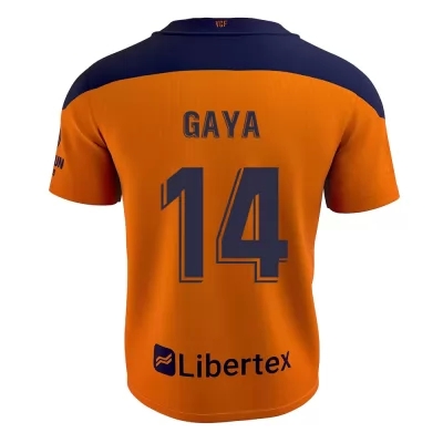 Niño Fútbol Camiseta Jose Gaya #14 2ª Equipación Naranja 2020/21 La Camisa Chile