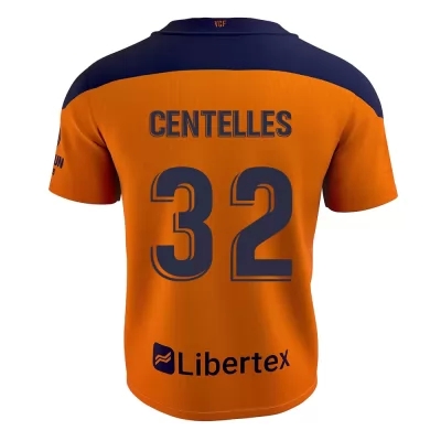 Niño Fútbol Camiseta Alex Centelles #32 2ª Equipación Naranja 2020/21 La Camisa Chile