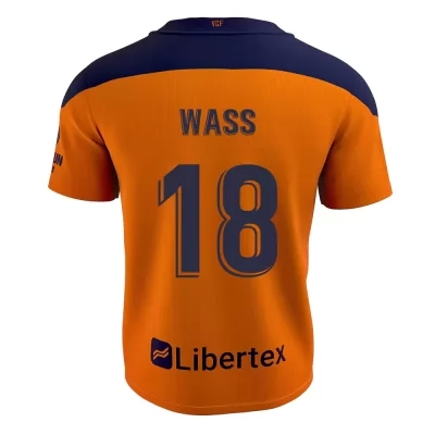 Niño Fútbol Camiseta Daniel Wass #18 2ª Equipación Naranja 2020/21 La Camisa Chile