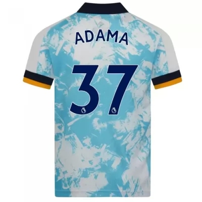 Niño Fútbol Camiseta Adama Traore #37 2ª Equipación Blanco Azul 2020/21 La Camisa Chile