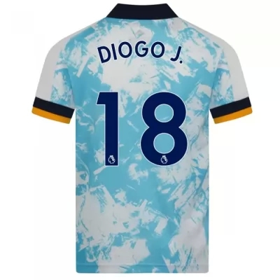 Niño Fútbol Camiseta Diogo Jota #18 2ª Equipación Blanco Azul 2020/21 La Camisa Chile