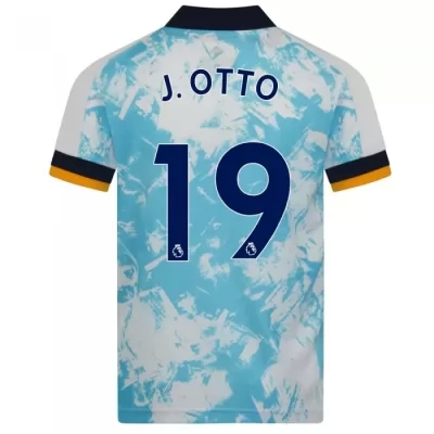 Niño Fútbol Camiseta Jonny Otto #19 2ª Equipación Blanco Azul 2020/21 La Camisa Chile