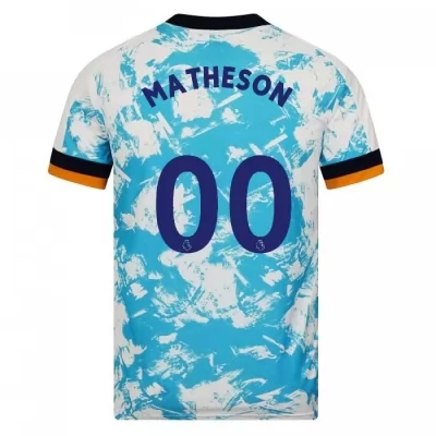 Niño Fútbol Camiseta Luke Matheson #0 2ª Equipación Blanco Azul 2020/21 La Camisa Chile