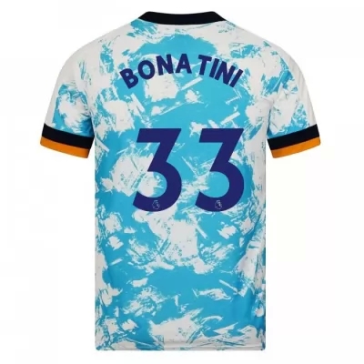 Niño Fútbol Camiseta Leo Bonatini #33 2ª Equipación Blanco Azul 2020/21 La Camisa Chile