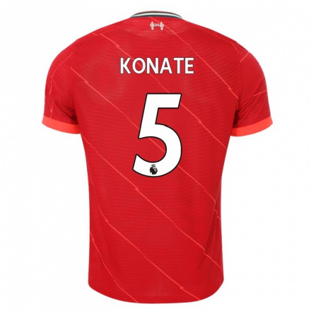 Hombre Fútbol Camiseta Ibrahima Konate #5 Rojo 1ª Equipación 2021/22 La Camisa Chile