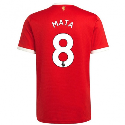 Hombre Fútbol Camiseta Juan Mata #8 Rojo 1ª Equipación 2021/22 La Camisa Chile