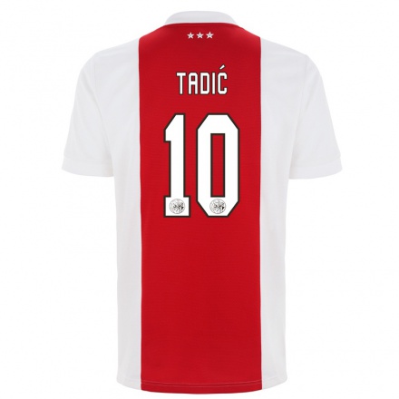 Hombre Fútbol Camiseta Dusan Tadic #10 Rojo Blanco 1ª Equipación 2021/22 La Camisa Chile