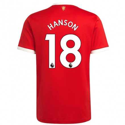 Hombre Fútbol Camiseta Kirsty Hanson #18 Rojo 1ª Equipación 2021/22 La Camisa Chile