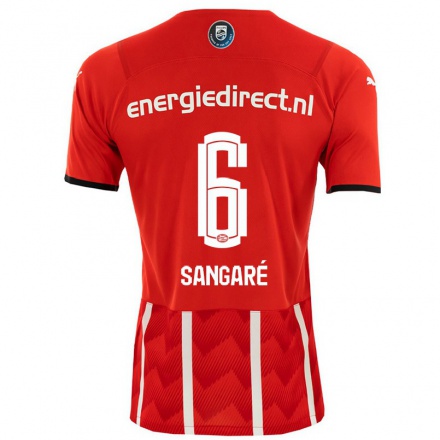 Hombre Fútbol Camiseta Ibrahim Sangare #6 Rojo 1ª Equipación 2021/22 La Camisa Chile