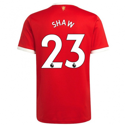 Hombre Fútbol Camiseta Luke Shaw #23 Rojo 1ª Equipación 2021/22 La Camisa Chile