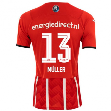 Hombre Fútbol Camiseta Vincent Muller #13 Rojo 1ª Equipación 2021/22 La Camisa Chile