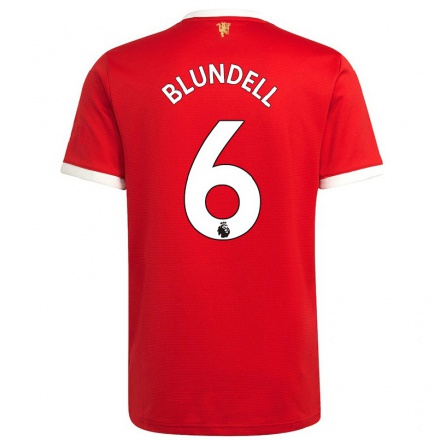 Hombre Fútbol Camiseta Hannah Blundell #6 Rojo 1ª Equipación 2021/22 La Camisa Chile