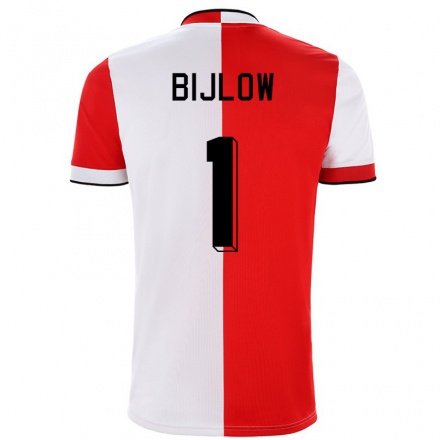 Hombre Fútbol Camiseta Justin Bijlow #1 Rojo Blanco 1ª Equipación 2021/22 La Camisa Chile