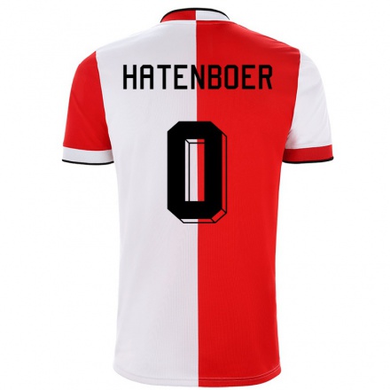 Hombre Fútbol Camiseta Cedric Hatenboer #0 Rojo Blanco 1ª Equipación 2021/22 La Camisa Chile