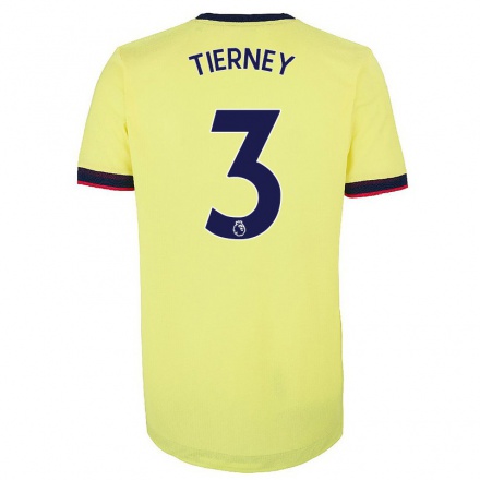 Hombre Fútbol Camiseta Kieran Tierney #3 Rojo Blanco 1ª Equipación 2021/22 La Camisa Chile