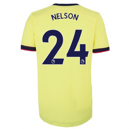 Hombre Fútbol Camiseta Reiss Nelson #24 Rojo Blanco 1ª Equipación 2021/22 La Camisa Chile