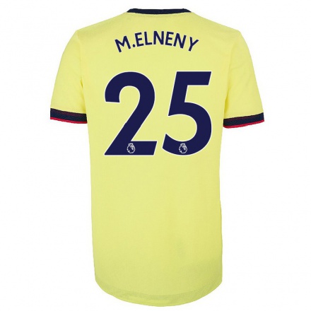 Hombre Fútbol Camiseta Mohamed Elneny #25 Rojo Blanco 1ª Equipación 2021/22 La Camisa Chile