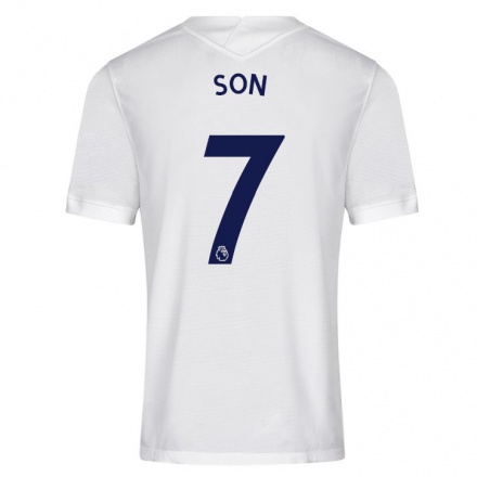 Hombre Fútbol Camiseta Heung-min Son #7 Blanco 1ª Equipación 2021/22 La Camisa Chile